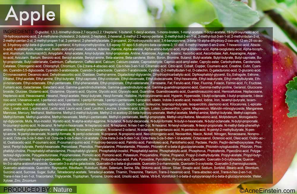 Chemicals in apple